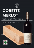 Relatiegeschenk - 1 fles  Corette Merlot vin de Pays d'Oc