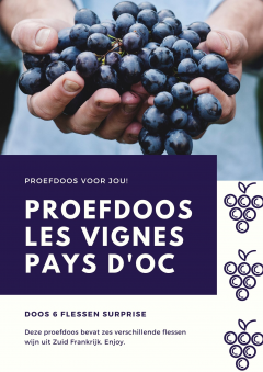 Proefdoos 'gemengd' Les Vignes Vin de Pays d'Oc