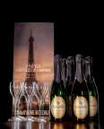 Champagne Koechlin Geschenkdoos met 6 Flûtes & 6 Bouteilles de Champagne Koechlin Tradition Brut